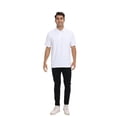 thumbnail image 5 of Zfeel Breathable Polyester Polo for Men, Short Sleeve Collared Classic Polo Shirt, White, 4XL, 5 of 6
