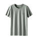 thumbnail image 4 of Camisa Elvqul de Hombre Gris Elástica sin Estampado Gym Manga Corta Casual Cuello Redondo, 4 of 6