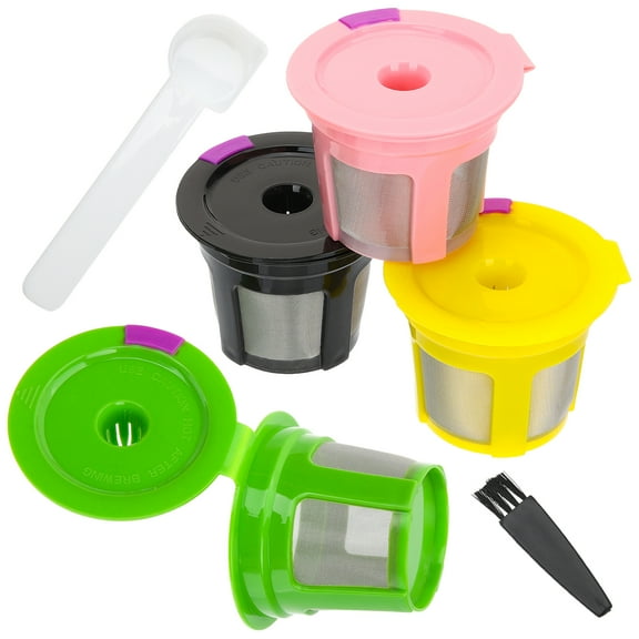 4pcs Reusable Coffee Filter Cups for Espresso Maker Refillable Coffee Cups with Filter