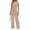 Khaki, variant on Sundazz 2 Piece Sets for Women Summer Lounge Set Ruched Top and Wide Leg Pants Matching Set Fashion Vacation Travel Outfits Clothes,Floral Gray,M