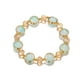 thumbnail image 1 of Nvzi Pulseras de acero inoxidable Pulsera de cristal degradado Pulsera de esmalte de colores Cadena - Azul claro Blanco, 1 of 4