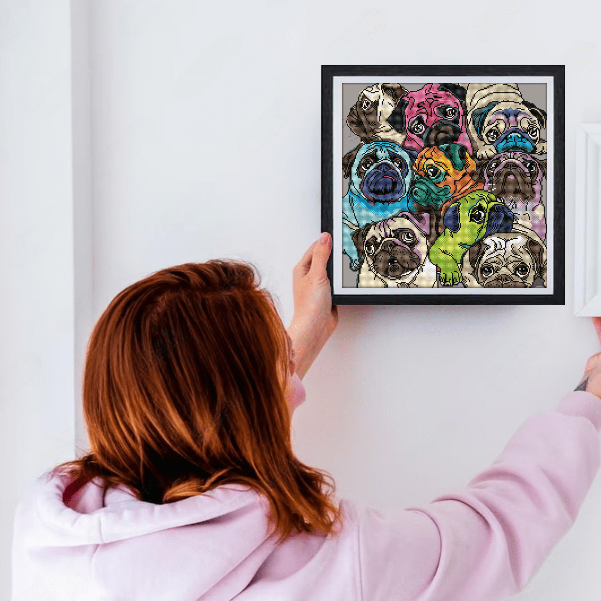 Diamond Dotz World of Pugs Diamond Painting Kits for Adults - Diamond Art Kits a Relaxing Creative Craft Kit with Dotz Gems
