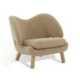 thumbnail image 5 of SAFAVIEH Couture Felicia Contemporary Faux Lamb Wool Solid Accent Chair, Tan/Natural, 5 of 8