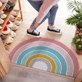 thumbnail image 2 of Door Carpet Water Absorbent Dirty Resistance Helpful Semicircle Rainbow Home Entry Door Mat Dustproof Foot Mat, 2 of 5