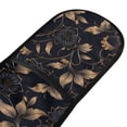 thumbnail image 2 of Dailycode Double Sided Oven Mitt with Loop Heat Resistant Kitchen Long Potholders 7" x 35" Gold Leaves and Elegant Flower, 2 of 6