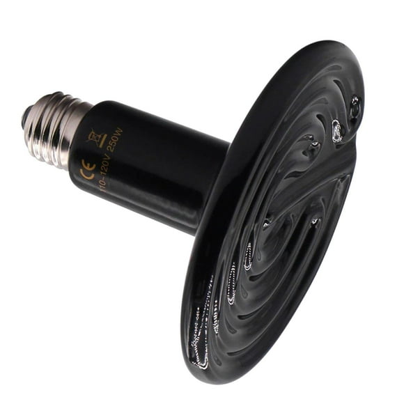 Lámpara de calefacción para reptiles jinwen 250W negro lámpara de calefacción de cerámica reptiles