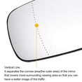 thumbnail image 4 of Reemplazo de vidrio de espejo retrovisor del lado del conductor izquierdo Unique Bargains, vidrio blanco no calefaccionado, se adapta a Renault Laguna, 4 of 6