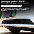 thumbnail image 4 of Front Bumper Lower Grill, Anti Impact Matte Black Stylish Front Bumper Grille Mesh Net  For Model 3 2017 To 2023, 4 of 8