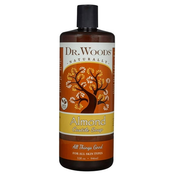 Dr. Woods Pure Almond Liquid Castile Soap with Organic Shea Butter, 32 Ounce