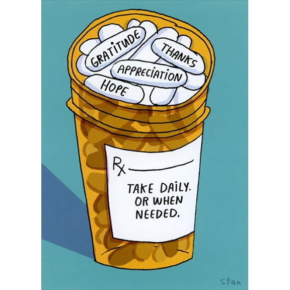 RSVP Gratitude and Thanks Prescription Bottle Doctor's Day Card