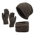 thumbnail image 2 of Season Winter Set Lightweight Knit Hat Scarf Gloves Breathable Warm for Autumn Winter Spring Scarf a Hat Gloves, 2 of 5