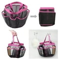 thumbnail image 6 of Aquaterior Mesh Shower Caddy with 8 Pockets Bathroom Carry Tote Quick Dry Storage Bag Pink, 6 of 9