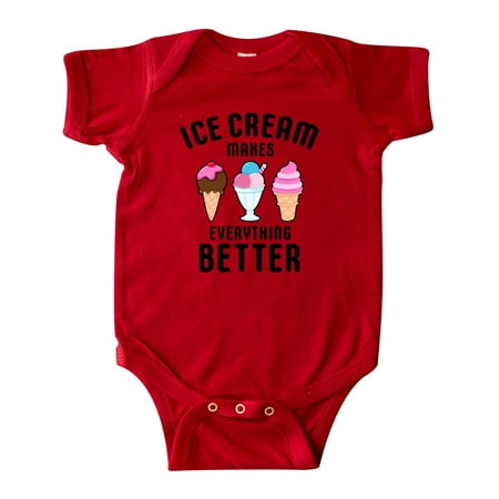 

Inktastic Ice Cream Makes Everything Better Gift Baby Boy or Baby Girl Bodysuit