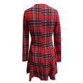 thumbnail image 4 of Womens Christmas Dresses Crew Neck Long Sleeve Dress Women Plaid Dress A-line Dress Party Dress Womens Dress for Fall, 4 of 8
