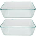thumbnail image 2 of Pyrex 7211 6-Cup Rectangular Glass Storage Containers (2-Pack), 2 of 4