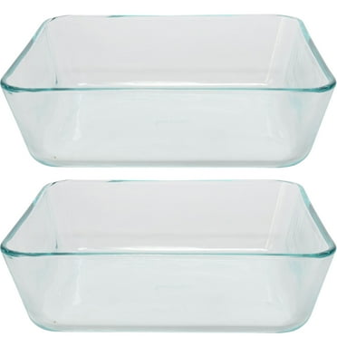 Pyrex 7212 11-Cup Rectangle Clear Glass Baking and Storage Dish (2-Pack)