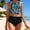 002 Multicolor, variant on Women High Waisted Bikini Set Racerback Swimsuit Two Piece Bathing Suit High Neck Swimwear