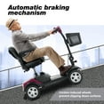 thumbnail image 2 of BTMWAY Mobility Scooter, 4 Wheels Electric Scooter for Seniors, Compact Folding Travel Mobility Scooters for Adult, Transformer Mobility Scooter with Swivel Seat, Front and Rear LED Light, Plum, 2 of 14