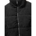 thumbnail image 3 of Ma Croix Women's Fluffy Cropped Corduroy Slim Fit Puffer Jacket, 3 of 6