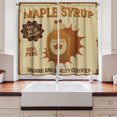 thumbnail image 2 of Ambesonne Retro Kitchen Curtains, Maple Syrup with Stripes, 55"x39", Pale Brown Beige, 2 of 3