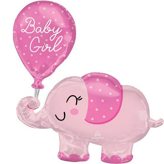 Baby Girl Elephant Balloon 31"