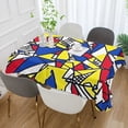 thumbnail image 2 of Yayeee Tablecloths 60" x 60" Rectangle Wrinkle Resistant Party Table Cover, Art Triangles, 2 of 8