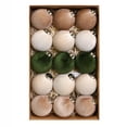 thumbnail image 2 of LQPWZU 15 Pcs Large Velvet Christmas Ball Ornaments3.2'' Vintage Neutral Christmas Ornaments Hanging Flocked Tree Decorations for Holiday Party Xmas, 2 of 3