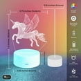 Unicorn Night Light for Girls Creative and Fun 3D Night Light for