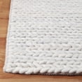 thumbnail image 3 of Handmade Braided Wool Area Runner, 2'6" x 8', Light Grey, 3 of 9