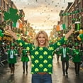 thumbnail image 4 of Womens St Patricks Day Tops Clover Graphic T Shirt 3/4 Sleeve Round Neck Tees Casual Green Irish Blouses St Pattys Shirts Women, 4 of 6