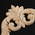 thumbnail image 4 of Wood Carved Corner Mouldings Onlay Applique Unpainted Furniture Decor 4Pcs 12x12cm, 4 of 6