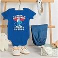 thumbnail image 3 of Hefty Smurf American Muscle USA Romper Boys or Girls Infant Baby Brisco Brands NB, 3 of 7
