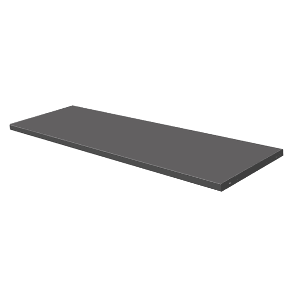 Kingying 1 Piece  Metal Laminate Shelf for Kingying Vertical Outdoor Storage Shed, 46”x13”x1” black