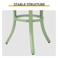 thumbnail image 4 of Outdoor Round Side Table, Light Green Powder-Coated Metal Frame, Adjustable Non-Slip Feet, Compact End Table, for Patio Balcony Living Room Bedroom, 4 of 7