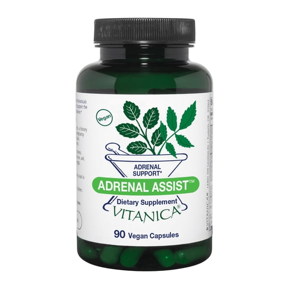 Vitanica Adrenal Assist, Adrenal Support, Vegan, 90 Capsules