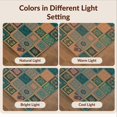 thumbnail image 7 of Design&I 8'x10' Washable Area Rug Snag-Free Geometric Multicolor Grid Motif Featuring Contrasting Patterned for Dining Room, Large Office, Lounge, 7 of 7