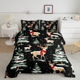 thumbnail image 2 of jejeloiu Cute Christmas Reindeer Full Size Comforter Sets,Xmas Theme Tree Bedding Comforter Set,White Snowflake Bedding Sets For Child,Luxury Bedroom Decor Reversible,3pcs, 2 of 8