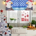 thumbnail image 5 of American Flag Curtain Valances for Windows, Kitchen Valance Window Treatments Panel 2 Pack, Country Eagle Independence Day Blue Red Rod Pocket Short Curtains for Bathroom Bedroom 42 x 12 Inch, 5 of 8