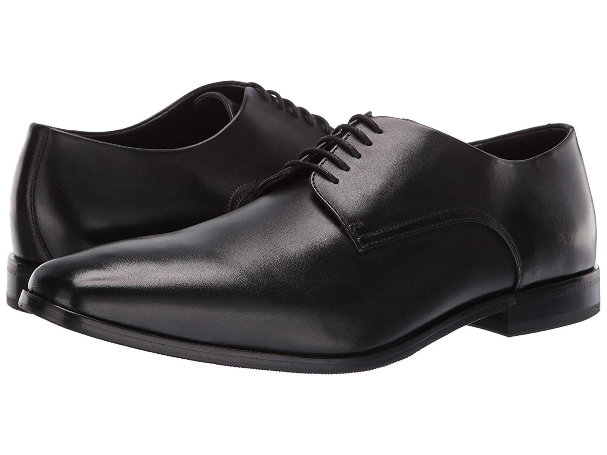 hugo boss plain toe leather derby