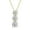 Yellow, variant on SZUL Women's 1/2 CTW Lab Grown Diamond Three Stone Pendant in 14K White Gold (G-H Color, VS1-VS2 Clarity)
