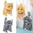 thumbnail image 2 of PENGXIANG Chat en Peluche Électrique Simulé Miaulement Marche Queue Wagging Mignon Chaton Peluches Compagnon Apaiser Jouet Simulation Animal de Compagnie Peluche Chaton Électrique Garçons Filles Jouet, 2 of 11