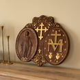 thumbnail image 4 of Miraculous Medal Medal of the Immaculate Conception - carefully carved wooden decoration for devout mothers and religious families, 4 of 5