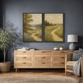 thumbnail image 4 of Framed Canvas Print Vintage Country Landscape Wall Art Set of 2 Modern Farmhouse Decorative for Living Room Bedroom - 24"x36"x2 BLACK, 4 of 8