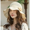 thumbnail image 5 of CoCopeaunts Women's Straw Bucket Hats Beach Sun Hats UV Protection Straw Rain Hats Breathable Foldable Casual Travel Wide Brim Summer, 5 of 7