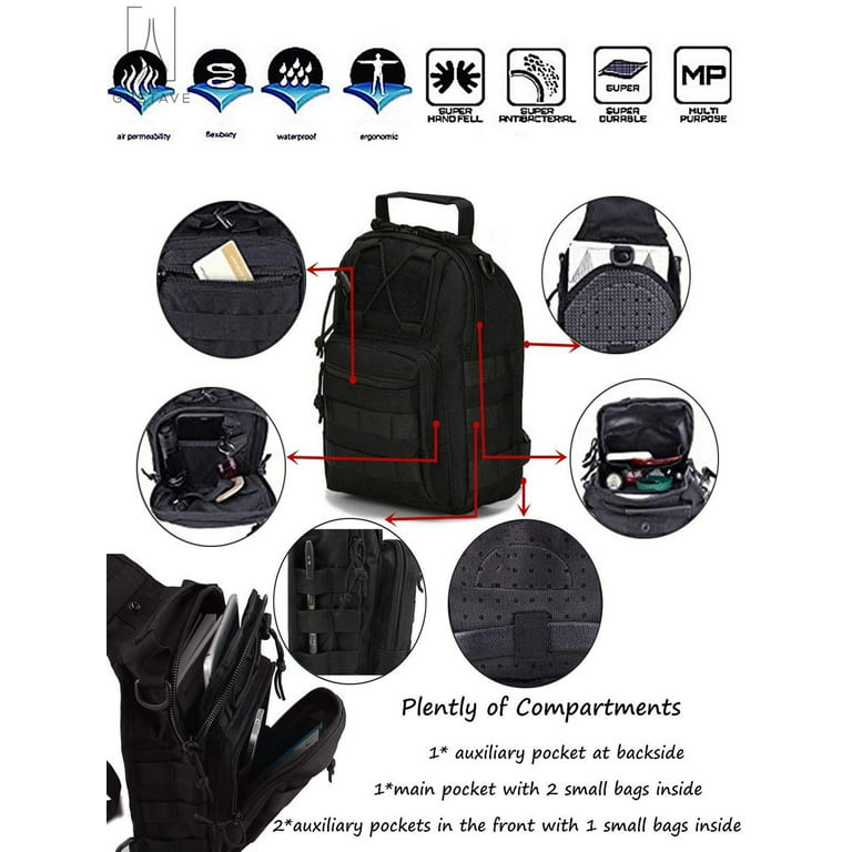Kojima Genes Sling Bag Men's Casual Small Crossbody Backpack