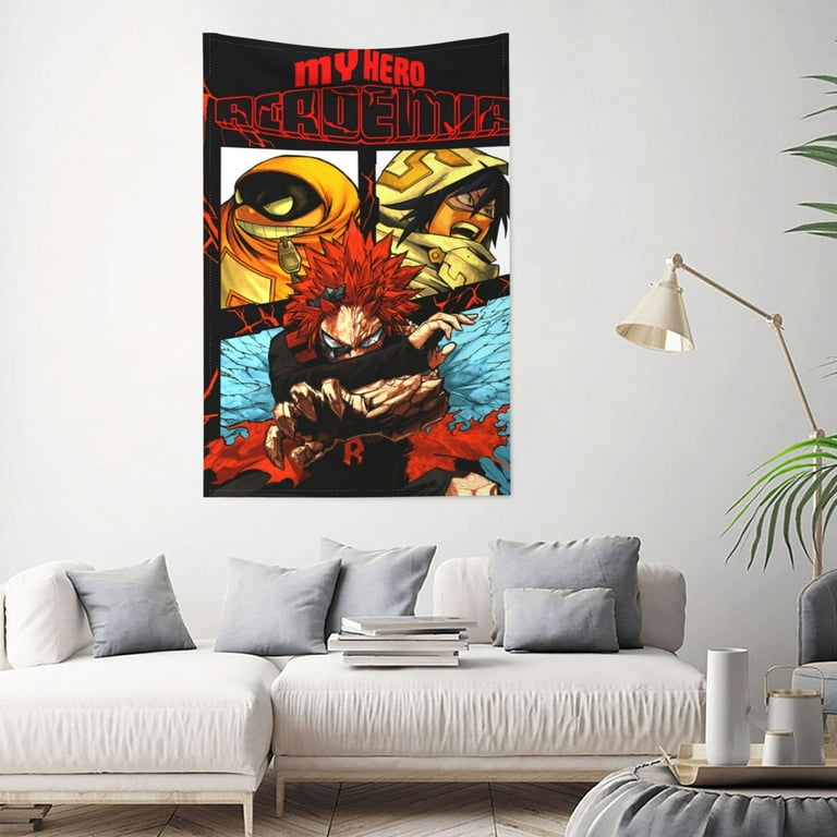 My Hero Academia Bnha Kirishima Tapestry Wall Hanging Home Decoration Wall Blanket Dormitory Living Room Bedroom Backdrop Poster 60x40inch