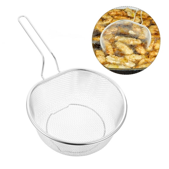 RUNROTOO Ramen Strainer Basket Stainless Steel Food Straining Restaurants 1Pcs
