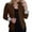Brown, variant on Womens Casual Buttonable Long Sleeve Cardigan Solid Color Work office Open Front Blazer Jacket Brown