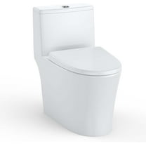 Yesurprise White Toilet,Elongated Toilet with Soft Closing Seat,V-Cover Toilet Seat, Double Top Button 3 4.8L and Comfortable Seat Height for Bathroom