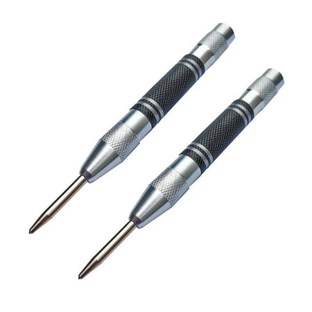 

Automatic Center Hole Punch Adjustable Spring Impact Steel Tip Portable DIY